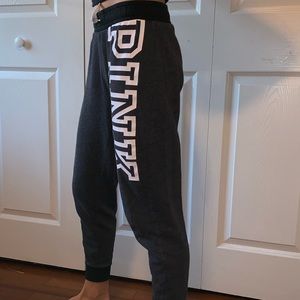 PINK Charcoal colored sweatpants